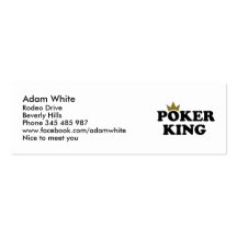 Poker king business card template