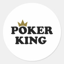 Poker king round sticker