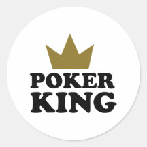 Poker king round sticker