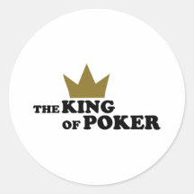 Poker king round stickers