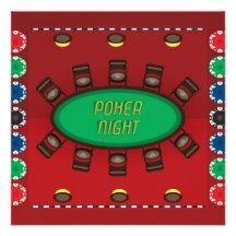 Poker Night - Table - Invitation