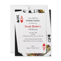 Poker Night - Texas Hold 'Em Party Invitation