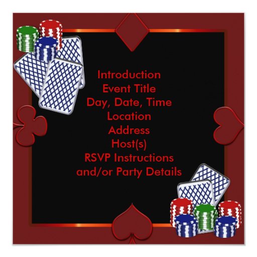 Invitations for poker party