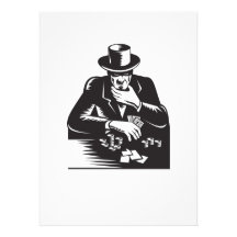 Poker Player Gambler Gambling Retro Personalized Invitation