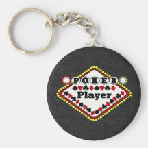 Poker Player Keychains