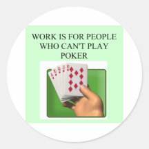 poker player lucky design sticker