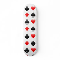Poker Playing Card Suits: Skateboard