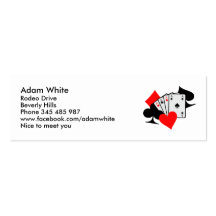 Poker signs cards business card