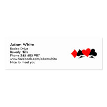 Poker signs cards business card templates
