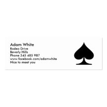 Poker spades business card