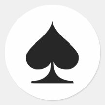 Poker spades stickers