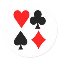 Poker Round Stickers