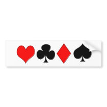 Poker Suits Bumper Sticker