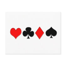 Poker Suits Postcard