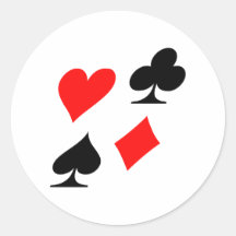 Poker suits stickers