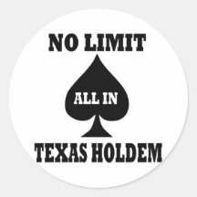 Poker - Texas Holdem Round Stickers