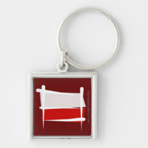 Poland Brush Flag Keychains