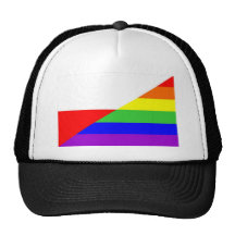 poland country gay proud rainbow flag homosexual mesh hat