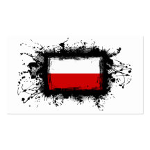 Poland Flag Business Card Template