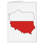 Poland flag map card