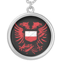Poland Grunged Personalized Necklace