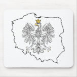 Poland Map With Eagle Mouse Pad
