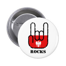 Poland Rocks Pinback Button
