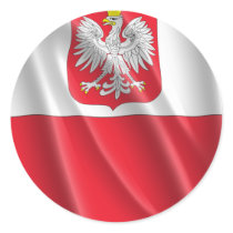 POLAND ROUND STICKER