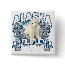 Polar Bear Alaska Button