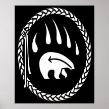 Polar Bear Art Print Tribal Wildlife Home Decor