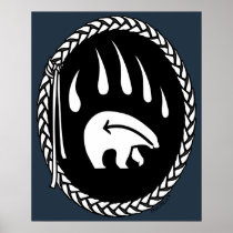 Polar Bear Art Print Tribal Wildlife Home Decor
