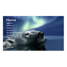 POLAR BEAR Biz Card or Wildlife Supporter Card Business Card Template