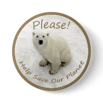 Polar Bear Button