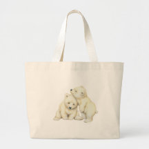Polar Bear Cubs Tote Bags