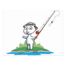 Polar Bear Fishing Post Cards