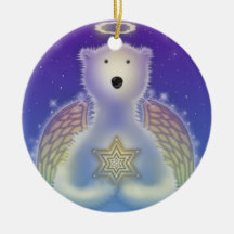 Polar Bear Holding Star Onrament Ornaments