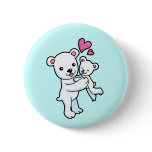 Polar Bear hugging Baby bear