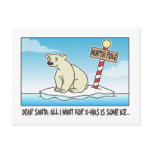 Polar Bear Ice Christmas postcards