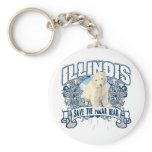 Polar Bear Illinois Key Chains