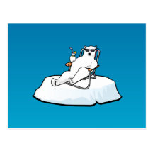 polar_bear_lounging carte postale
