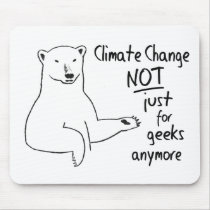 Polar bear mouse pad for climate change messaging