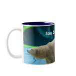Polar Bear & Northern Lights Art Mug
