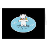 polar bear on cracked ice cards