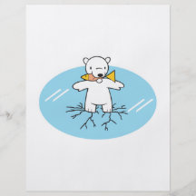 polar bear on cracked ice personalized flyer