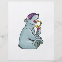 polar bear on vacation flyers