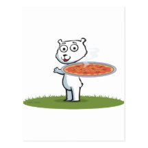 Polar Bear Pizza Postcards