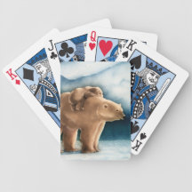 Polar Bear Playing Cards