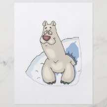 polar bear poking out of snow custom flyer