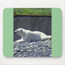Polar Bear Reclining, Left Profile Mousepad