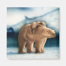 Polar Bear Refrigerator Magnets
